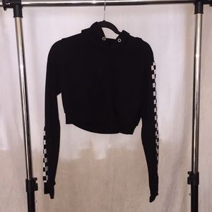 Black & White Checkered Crop Top